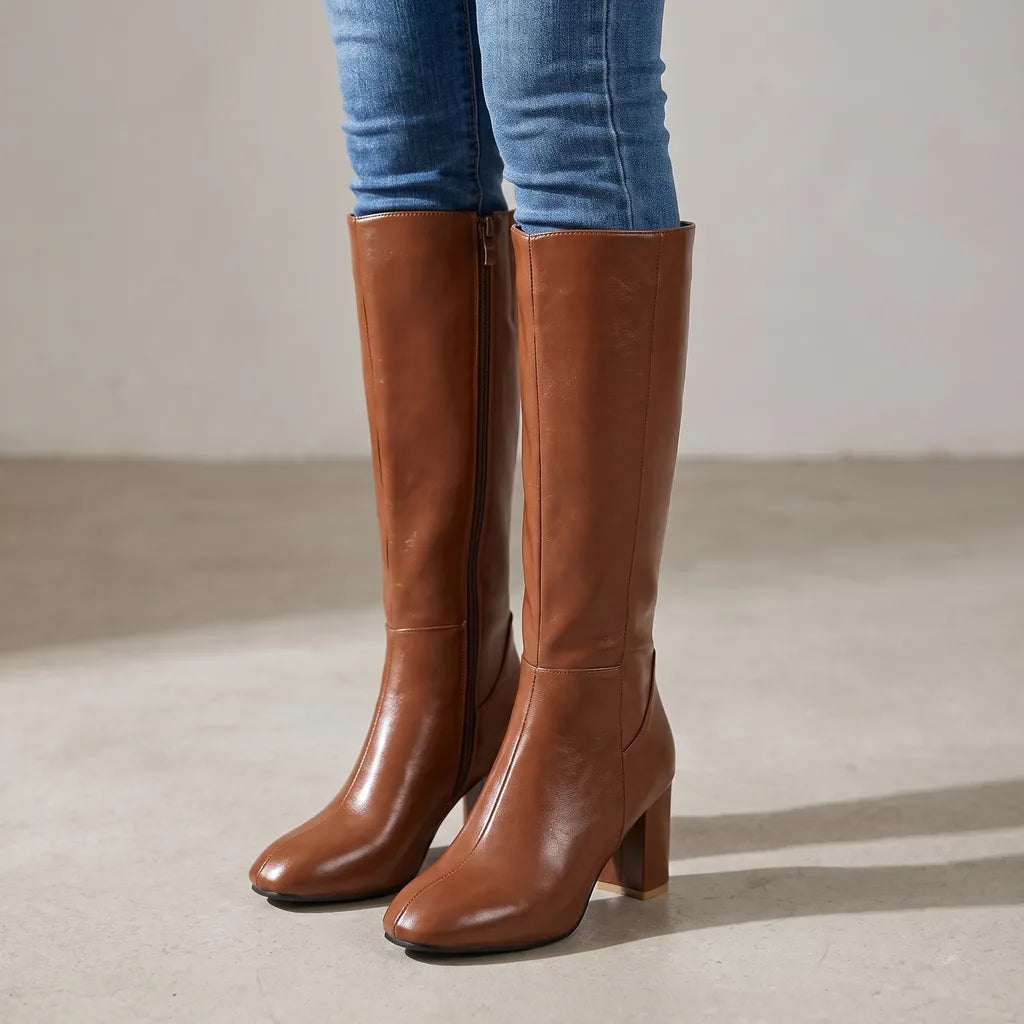 Women's Brown Blackwell Platform Tall Boots
