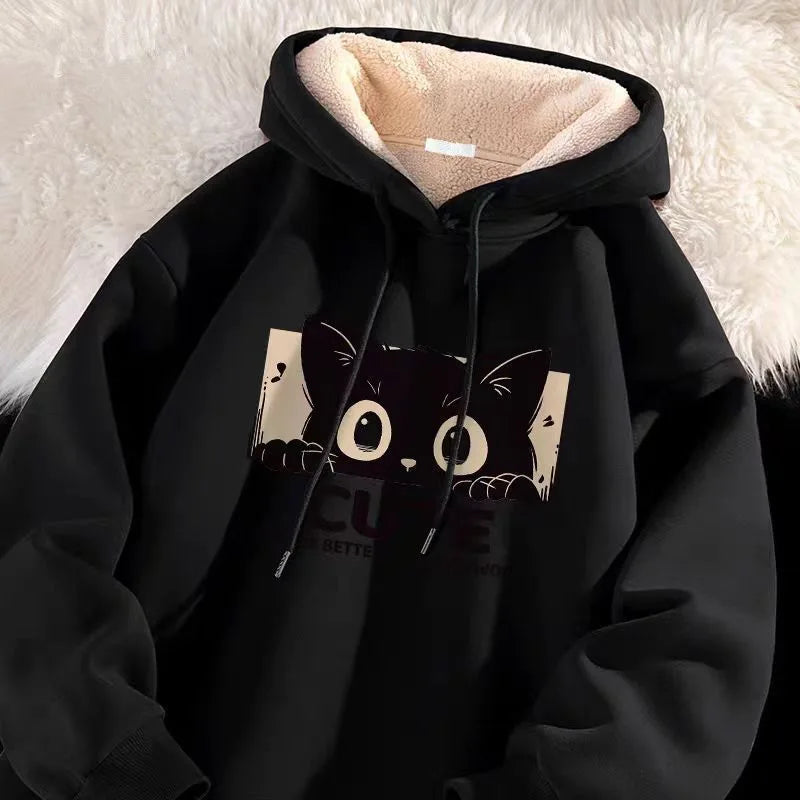 Blair | Women's Cute Hoodie - Color:Black;Size:S