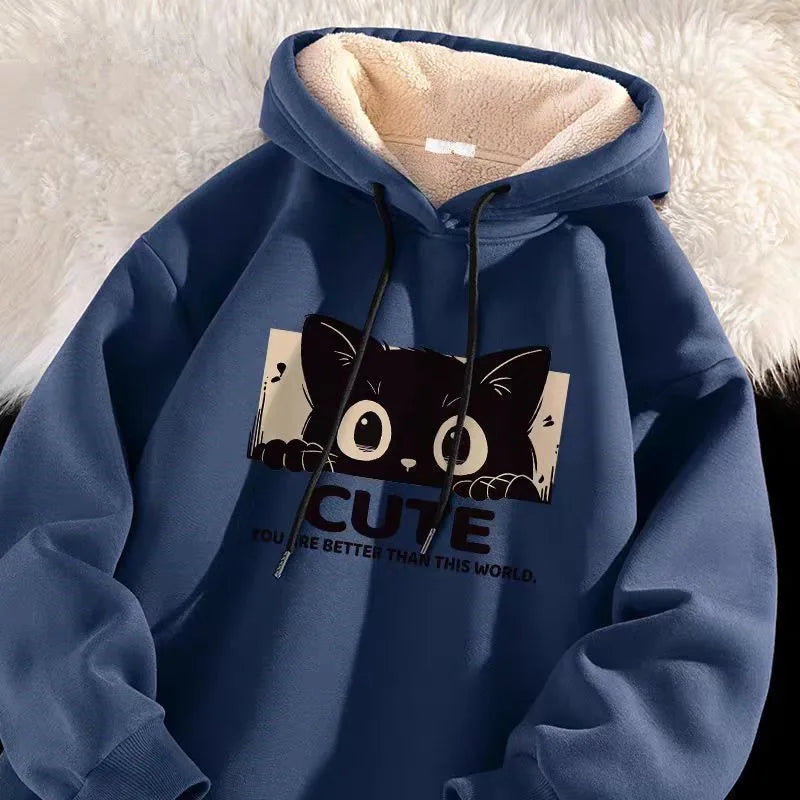 Blair | Women's Cute Hoodie - Color:Blue;Size:S