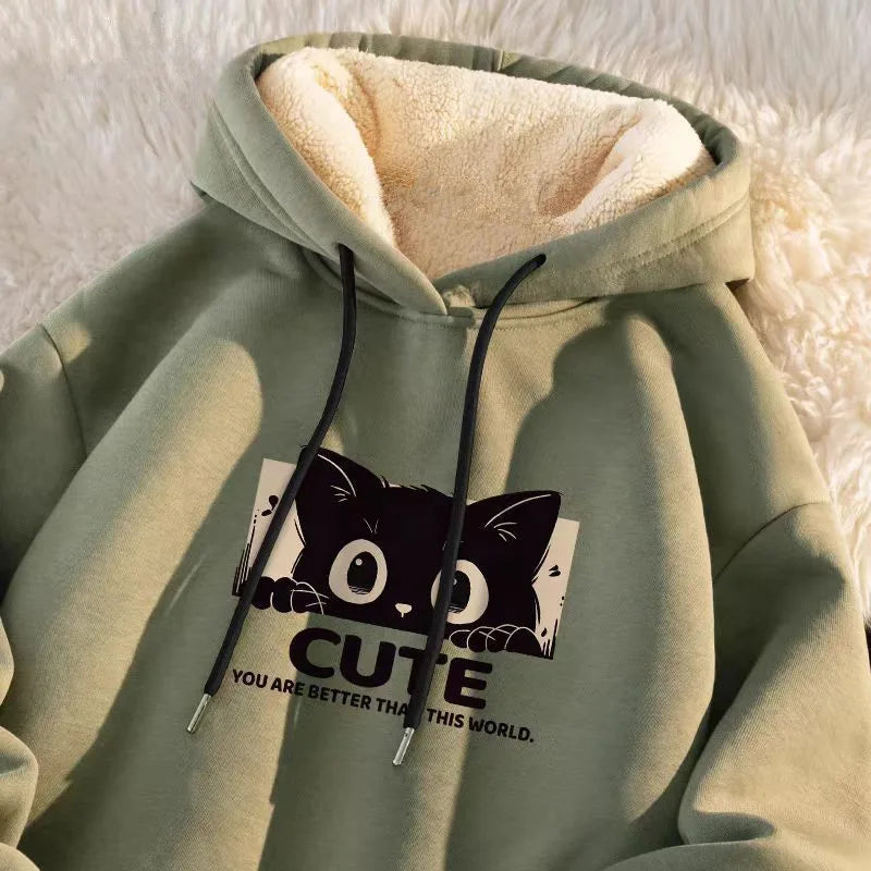 Blair | Women's Cute Hoodie - Color:Green;Size:S