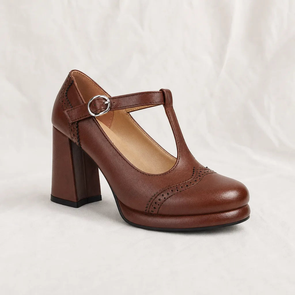 Women's Brown Chamberlain Platform Mary Janes