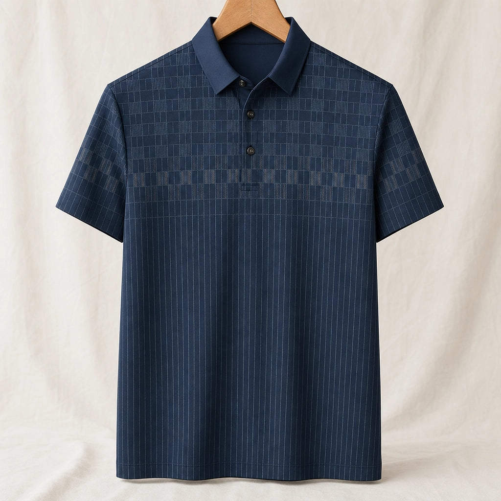Cranston Seamless Knit Polo - Color:Blue;Size:48/M