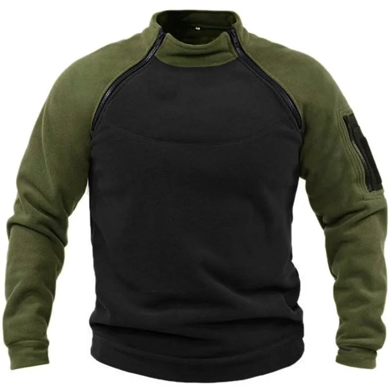 Booth | Men's Military Pullover - Color:Black Green;Size:XS