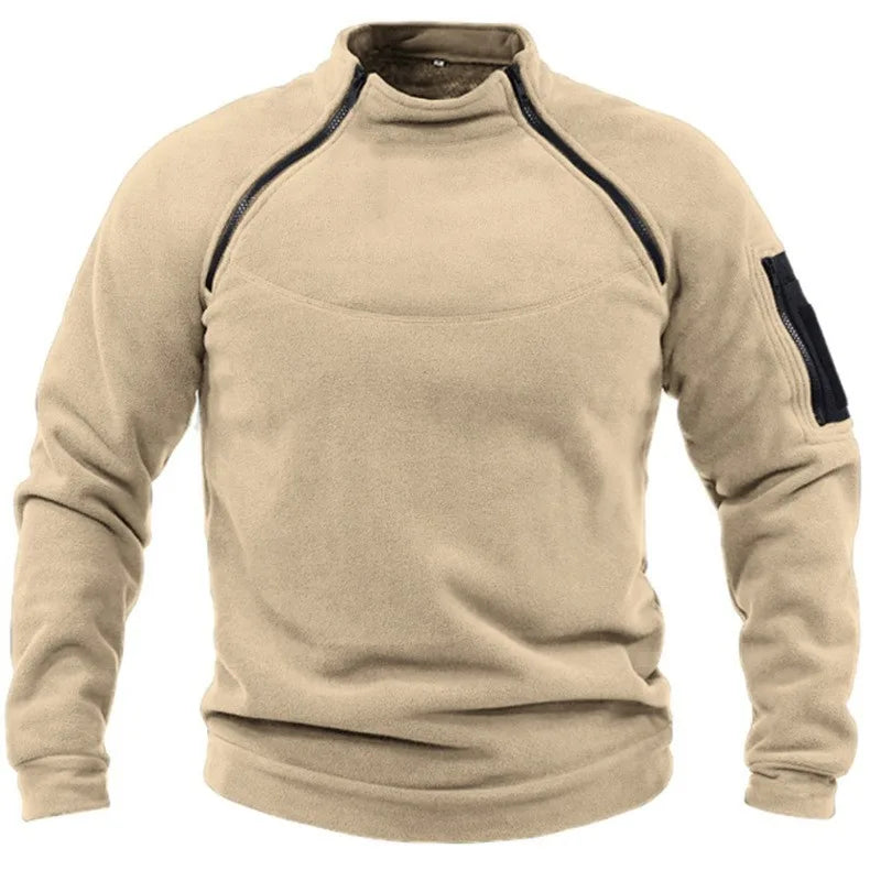 Booth | Men's Military Pullover - Color:Desert Khaki;Size:XS