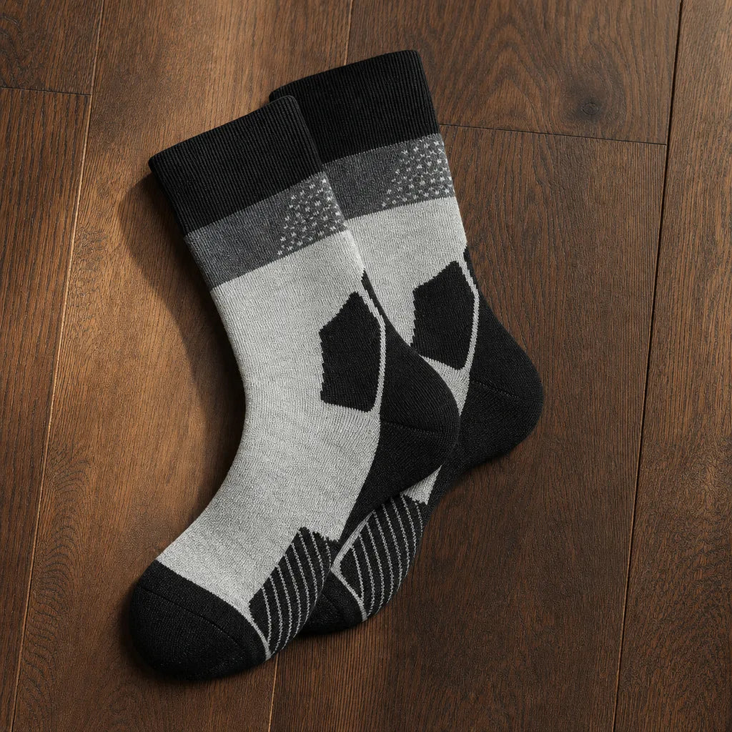 Brackenridge | Merino wool Hiking Socks   - Color:Black/White;Size:One Size