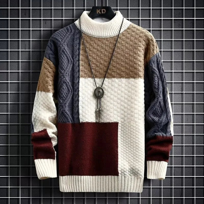 Bradford | Men's Heritage Patterned Knitted Jumper - Color:Apricot;Size:S