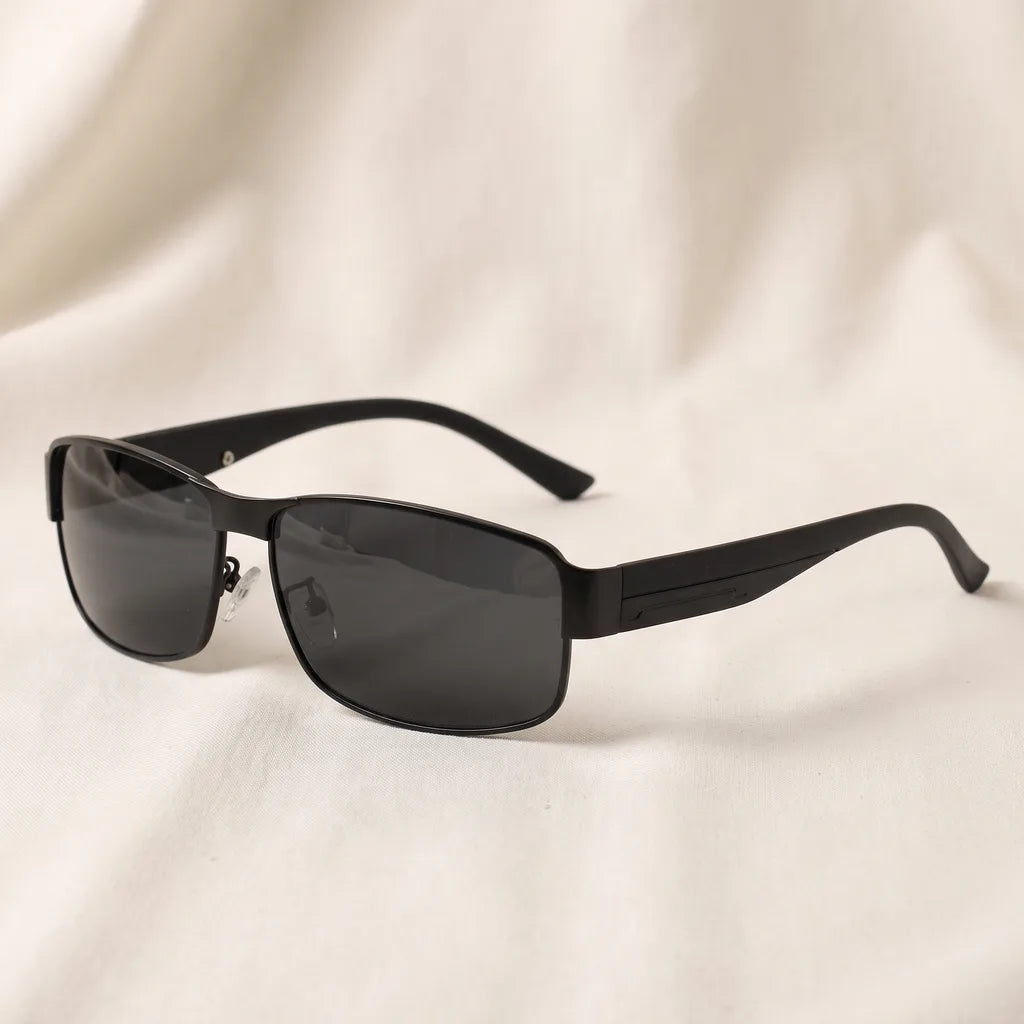 Men's Black Knowles Square Polarized Shades