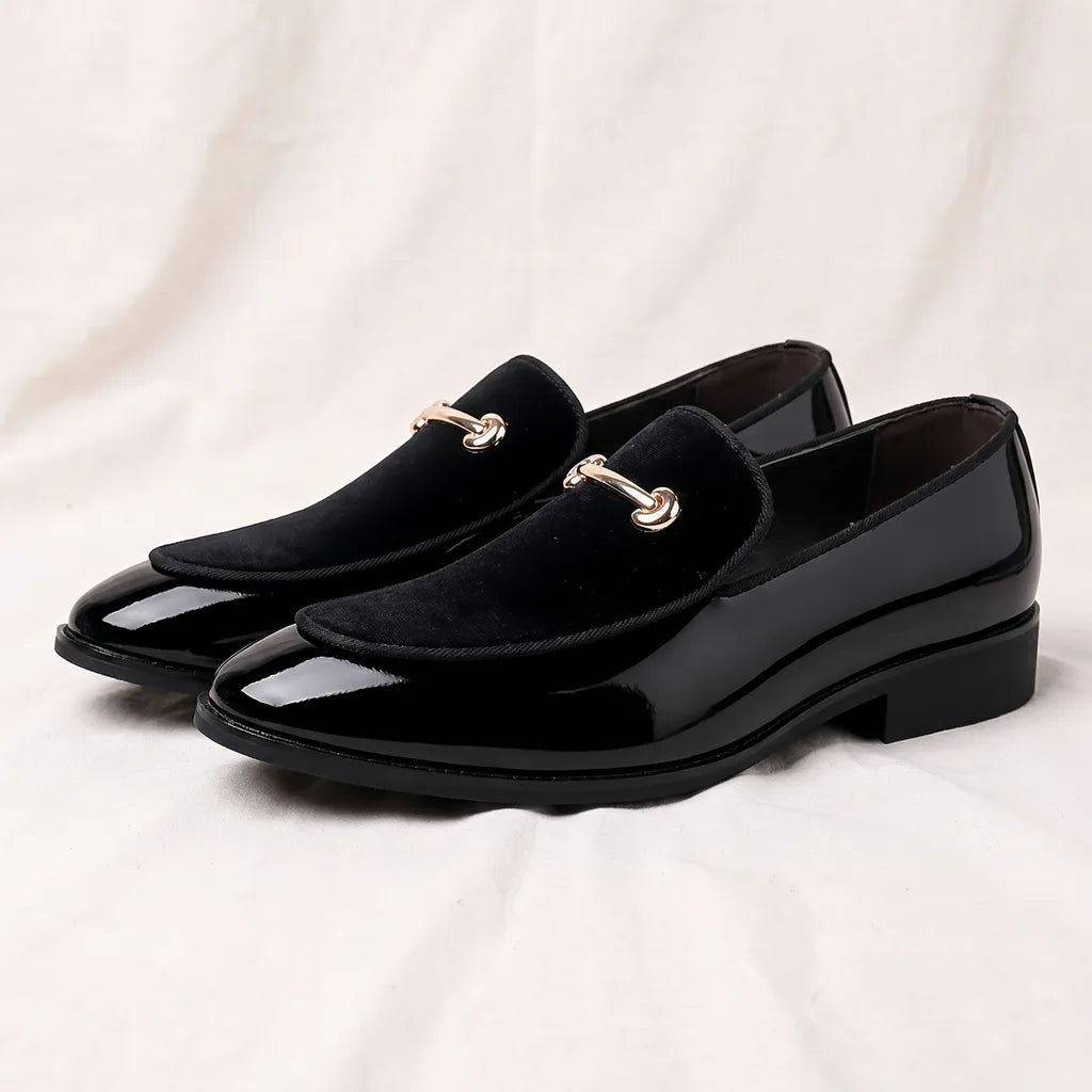 Breckman Velvet Loafers - Color:Black;Size:38