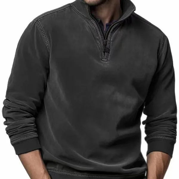 Brewster | Men's Soft Quarter-Zip Jumper - Color:Black;Size:S