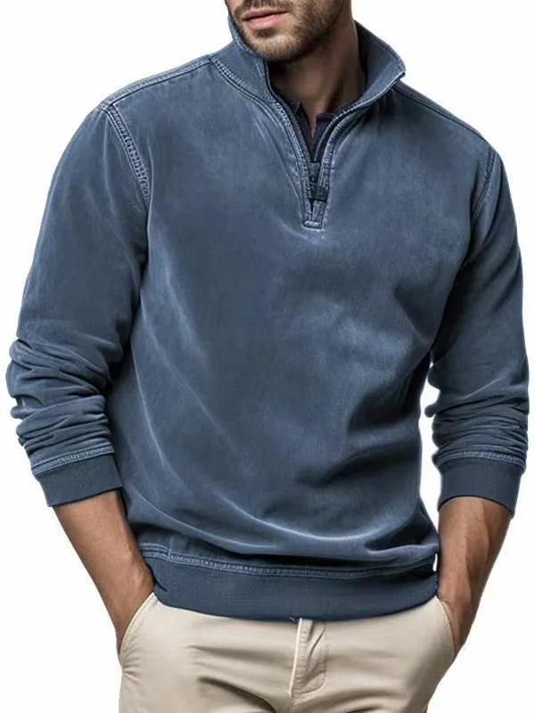 Brewster | Men's Soft Quarter-Zip Jumper - Color:Navy;Size:S