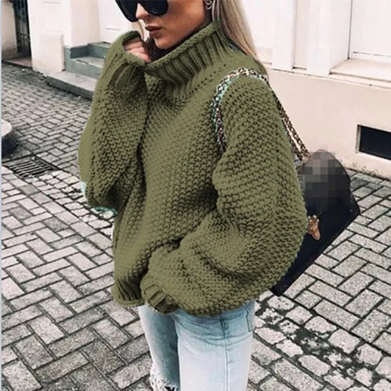 Brielle | Women's Knitted Jumper - Size:XS;Color:Army Green