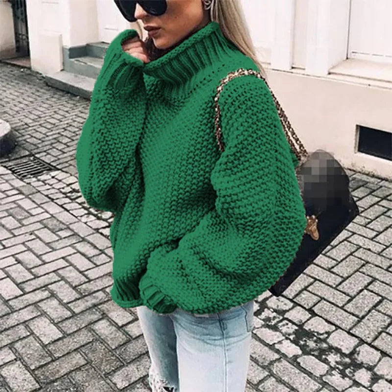 Brielle | Women's Knitted Jumper - Size:XS;Color:Emerald Green