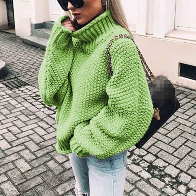 Brielle | Women's Knitted Jumper - Size:XS;Color:Fruit Green