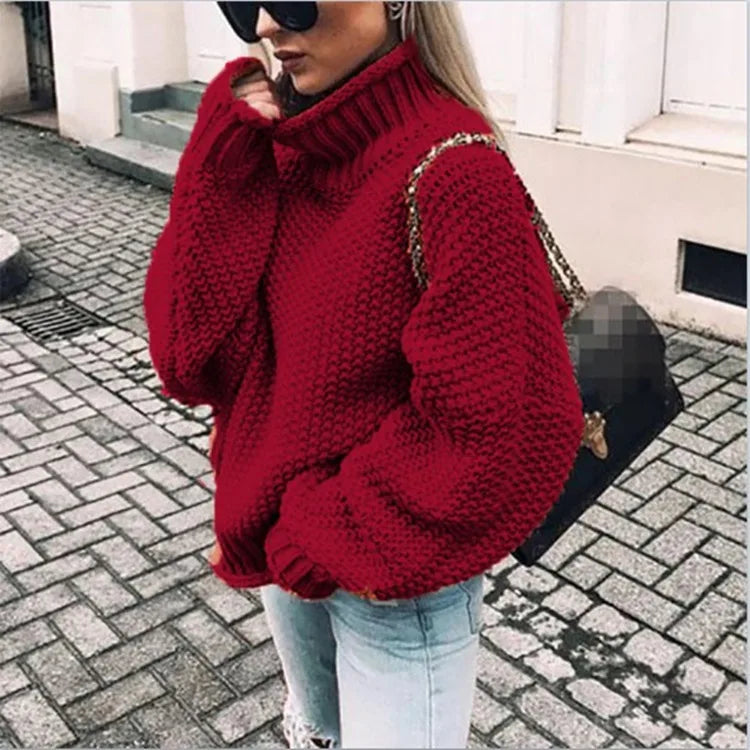 Brielle | Women's Knitted Jumper - Size:XS;Color:Red