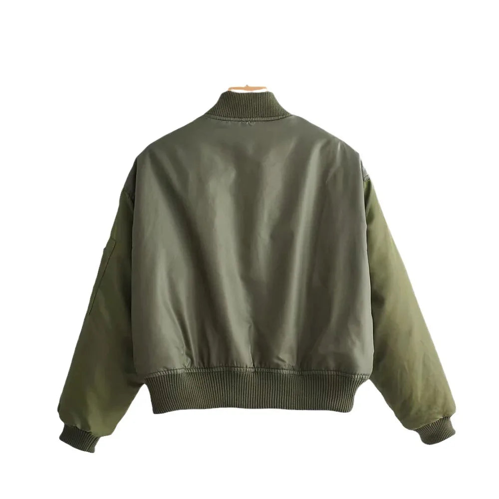 Women's Brielle | Women's Stand-Collar Zip-Up Bomber Jacket