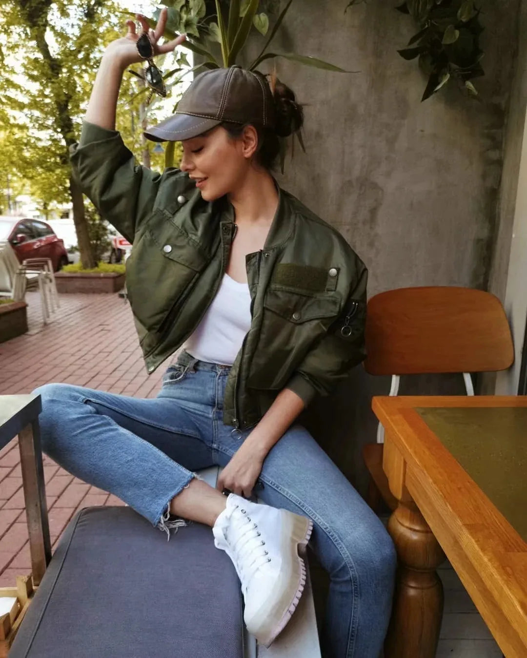 Women's Brielle | Women's Stand-Collar Zip-Up Bomber Jacket