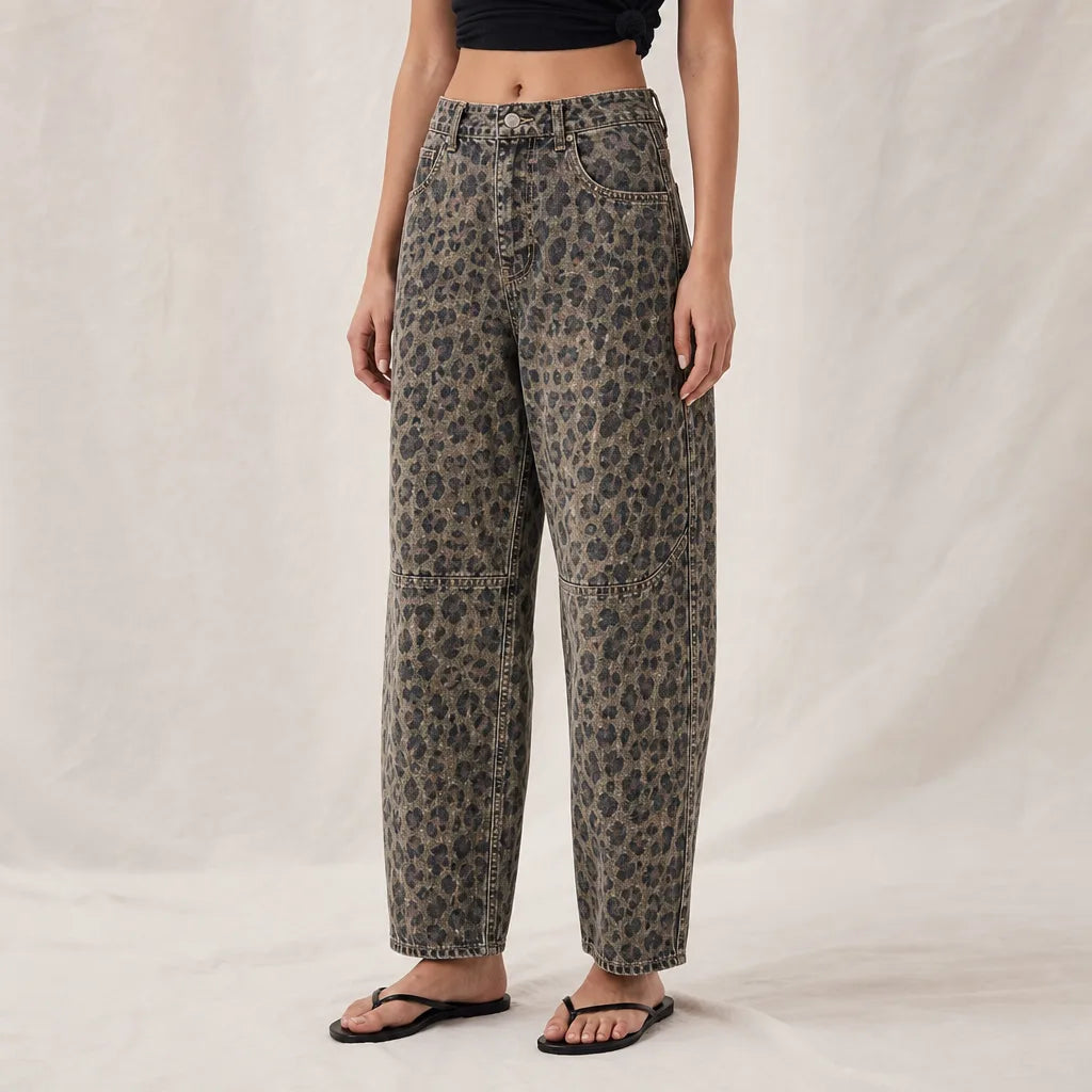 Women's Leopard Print Britton Cotton Leopard Jeans