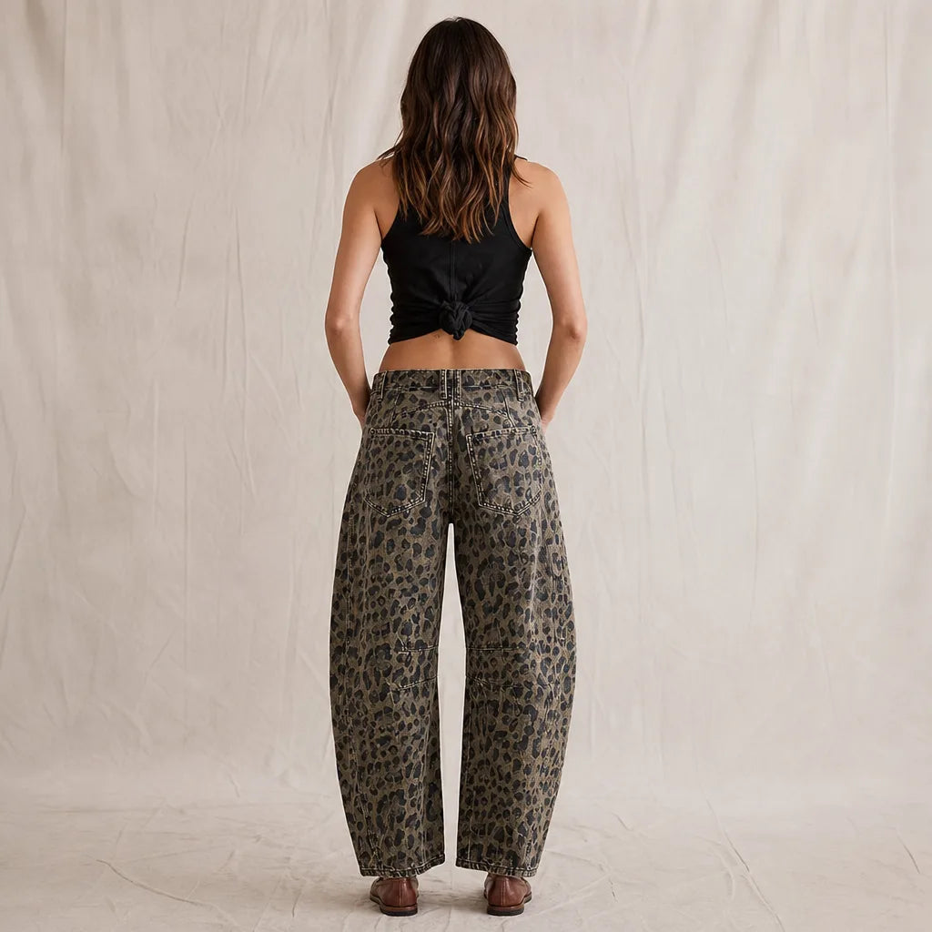 Women's Britton Denim Leopard Jeans