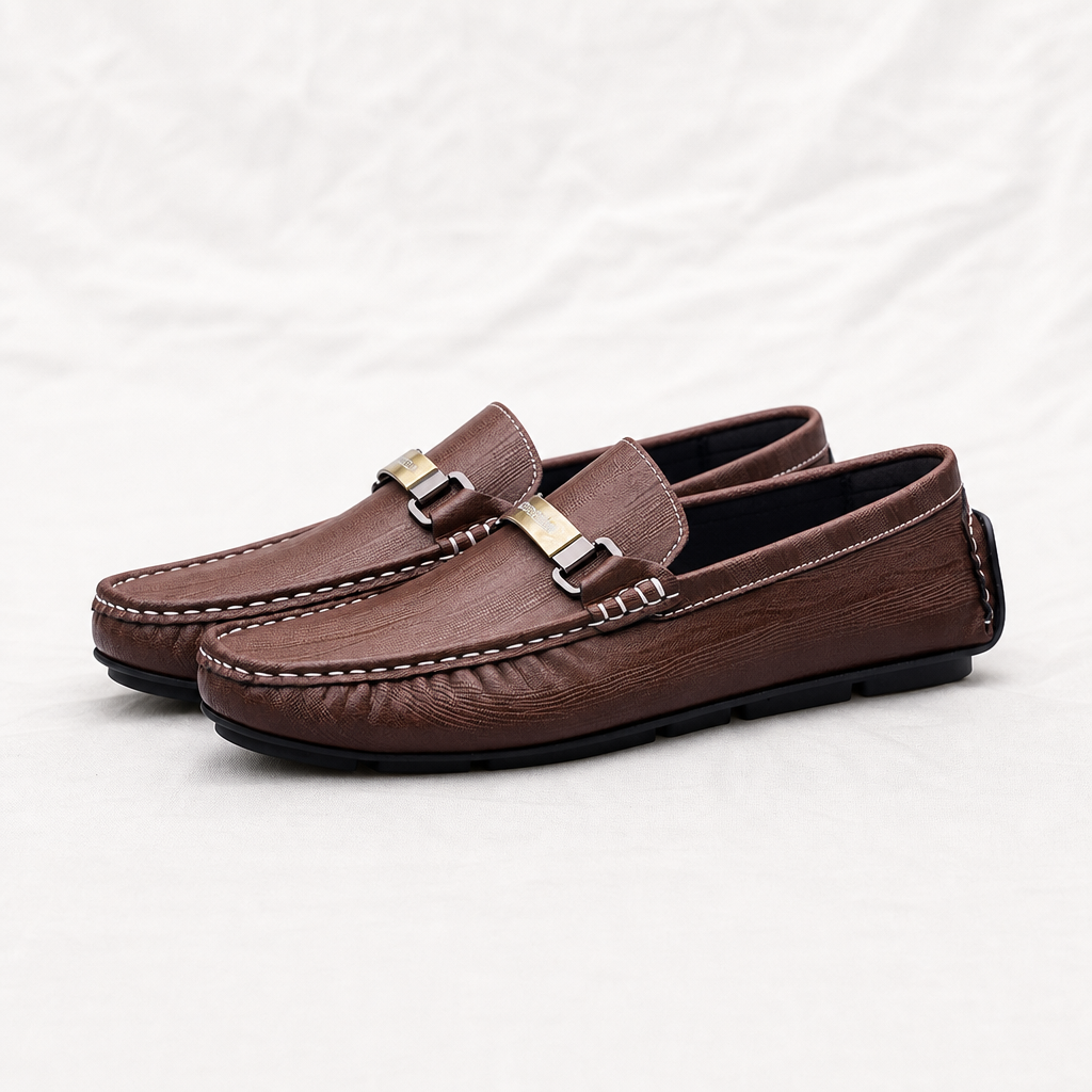 Calvino | Mens Italian Leather Slip On Loafers