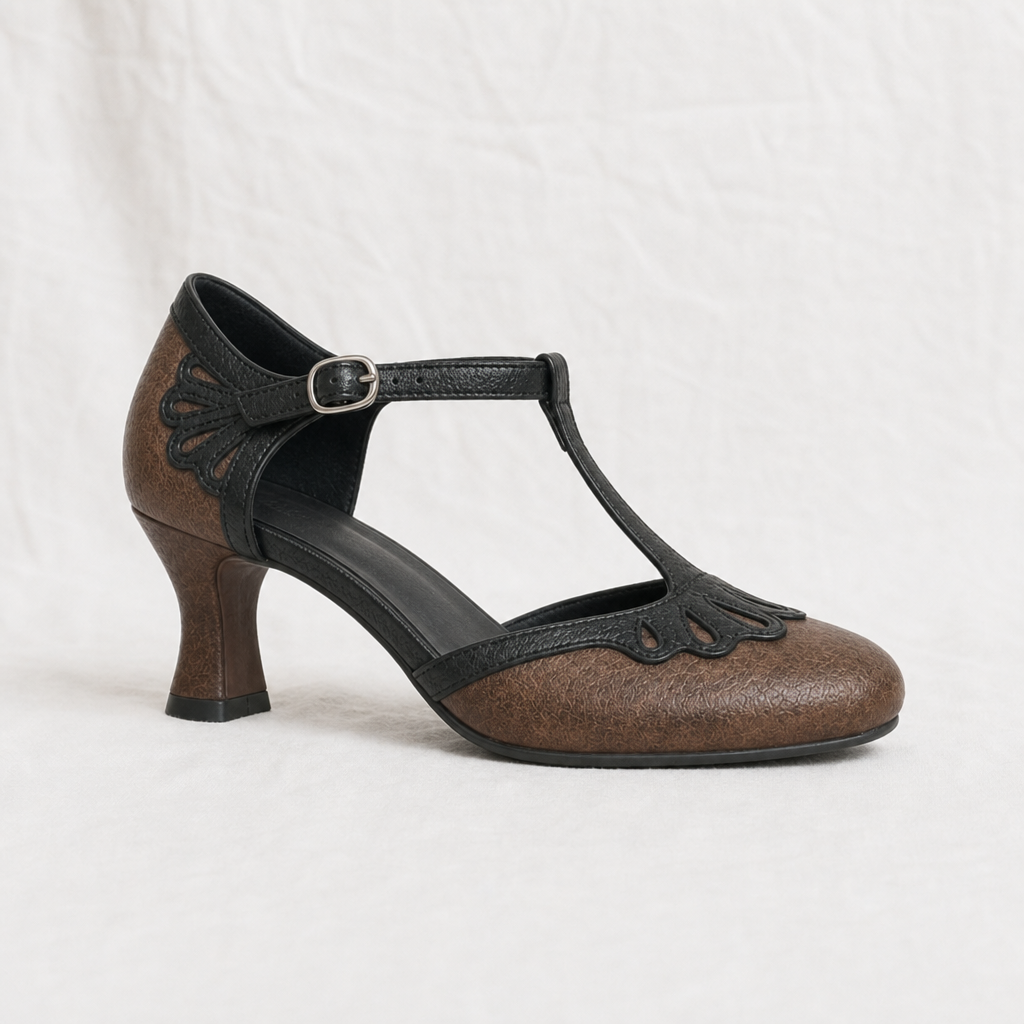 Clara | Womens T Strap Block Heels