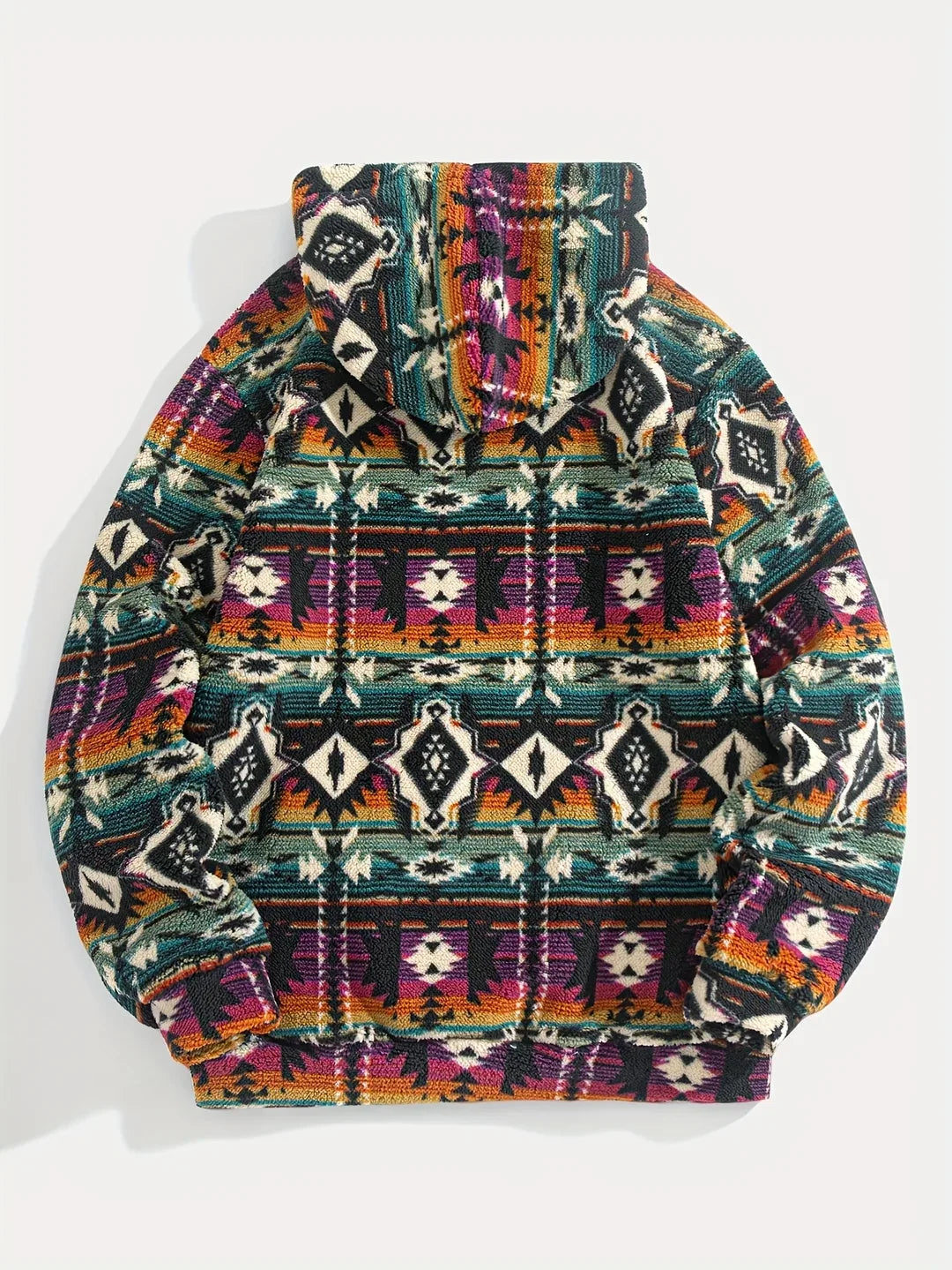Heritage Pattern Hoodie purple1.webp