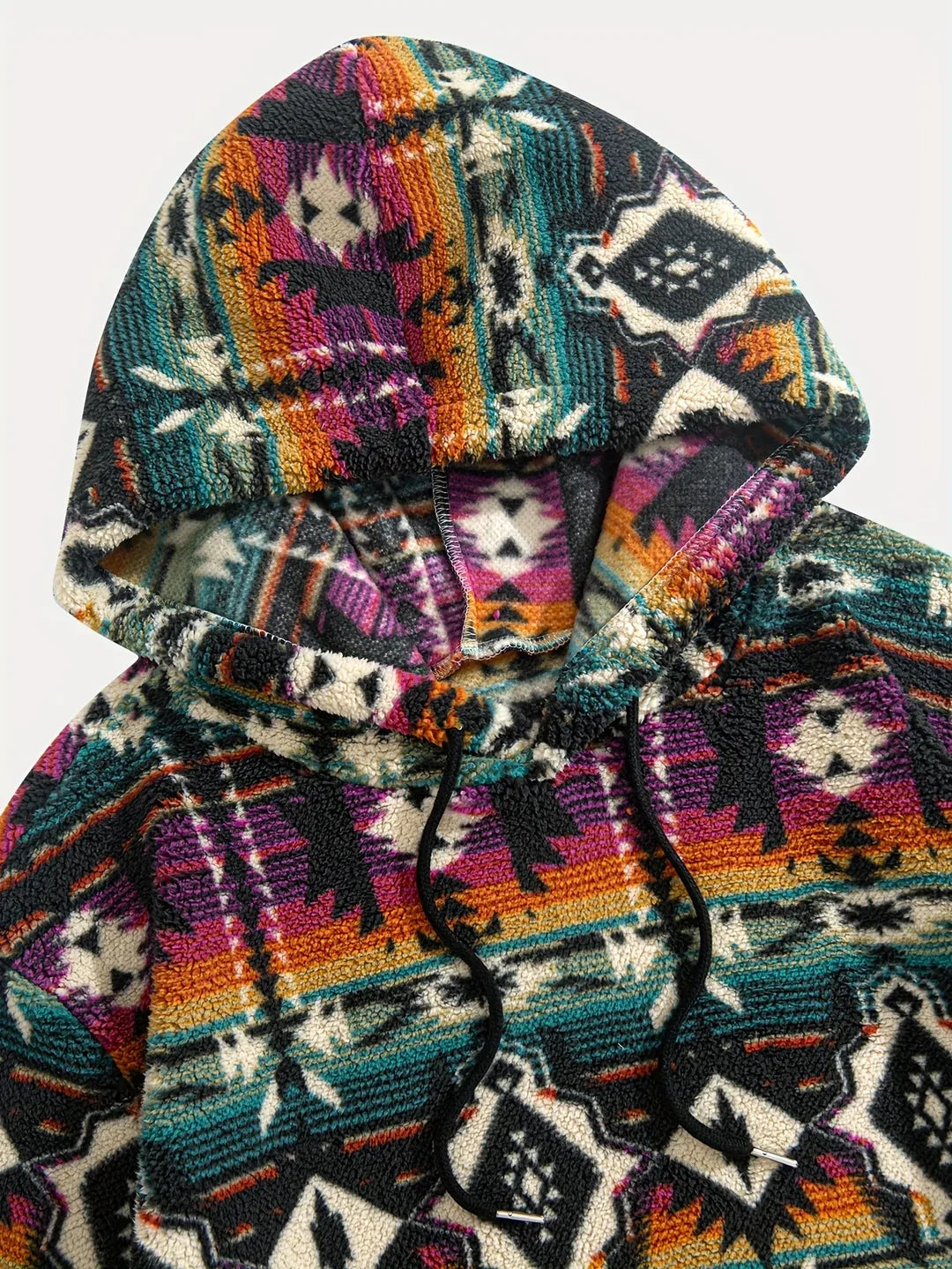 Heritage Pattern Hoodie purple2.webp