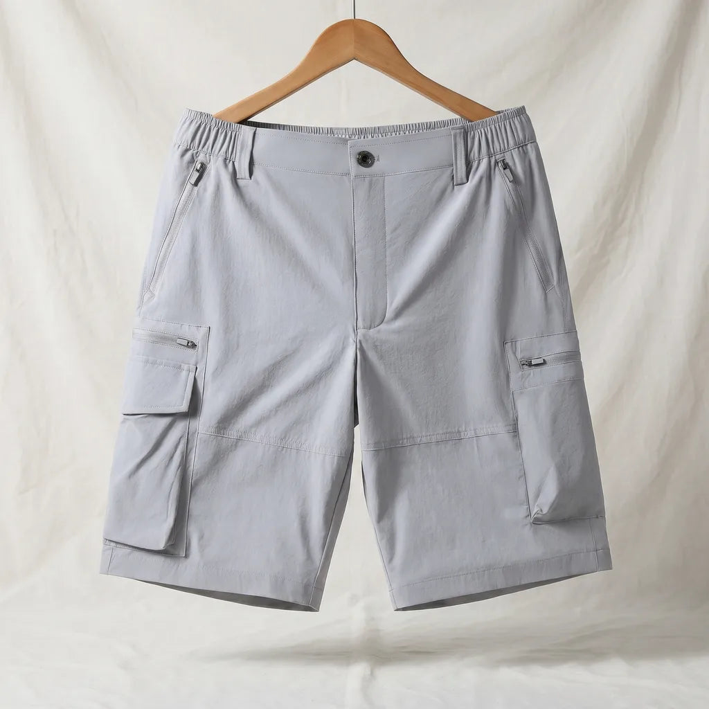 Carlo Quick-Dry Cargo Shorts - Color:Light Gray;Size:S