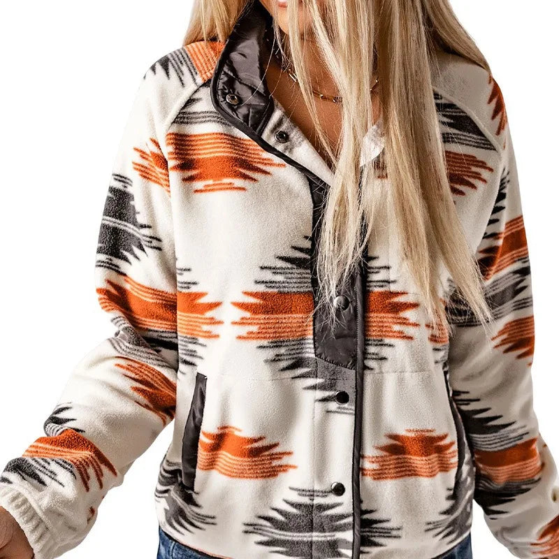 Caroline | Women's Southwestern Jacket - Color:Gray;Size:XS