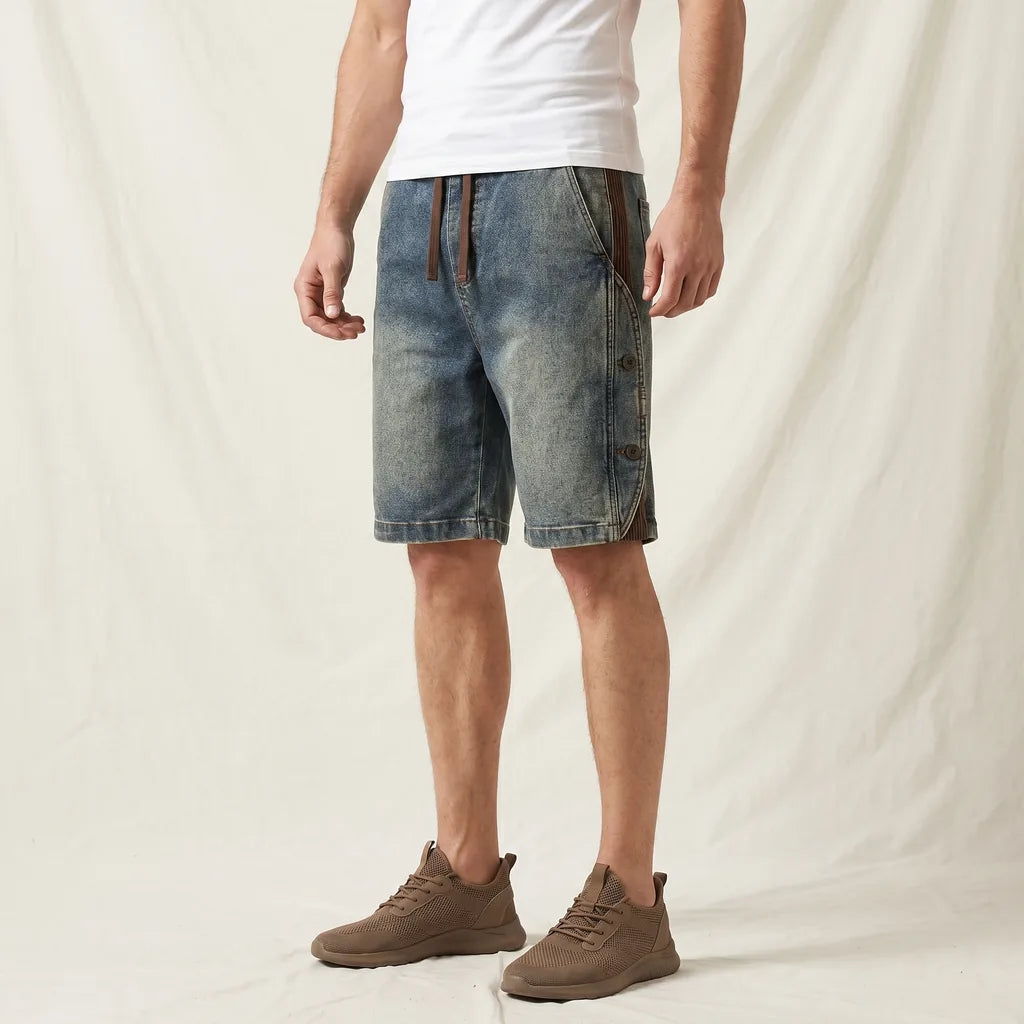 Men's Blue Carver Cotton Denim Shorts