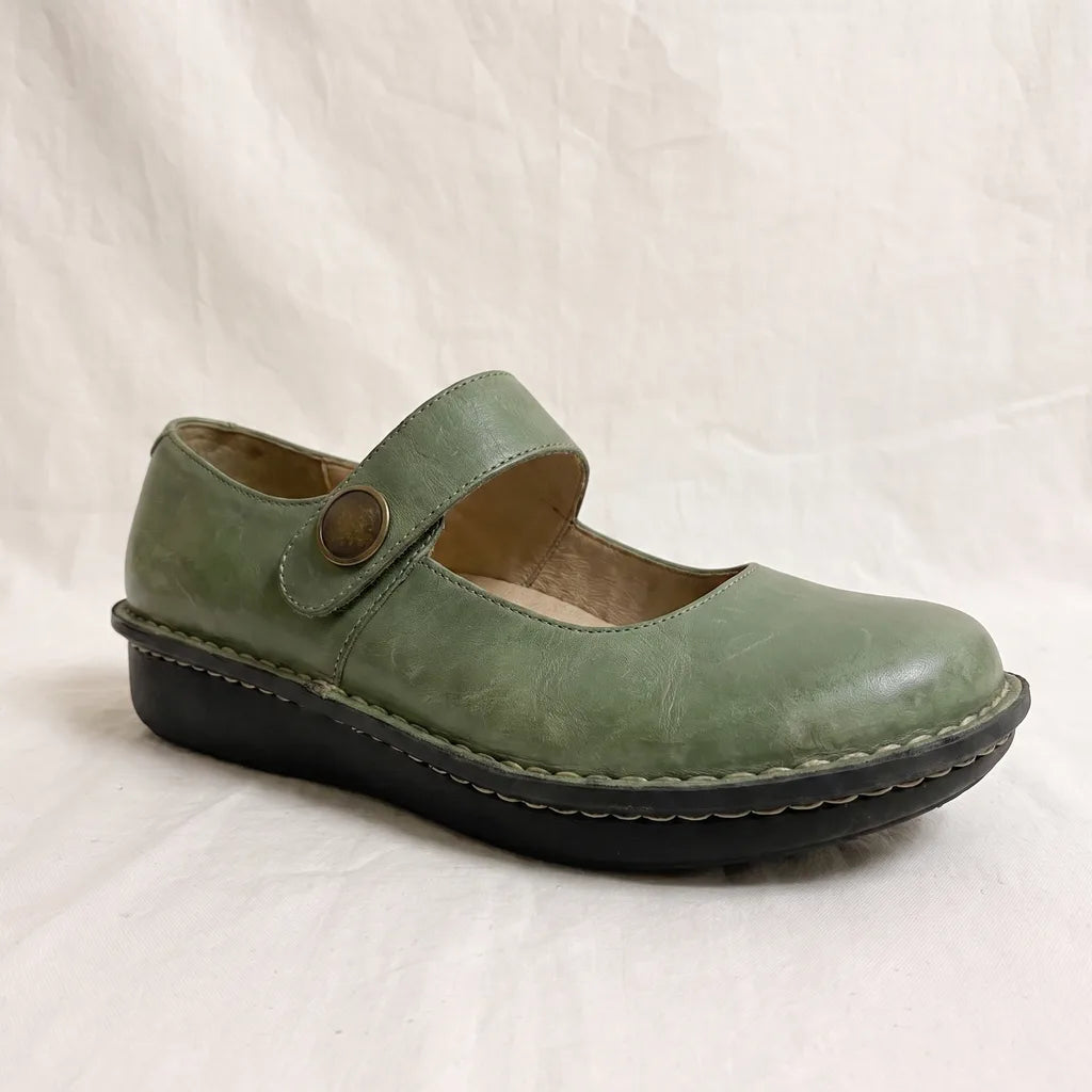 Women's Green Piper Platform Flats