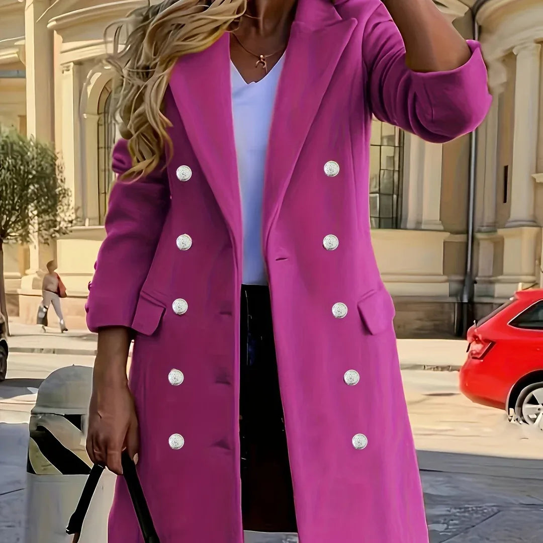 Women's Double-Breasted Longline Coat.webp