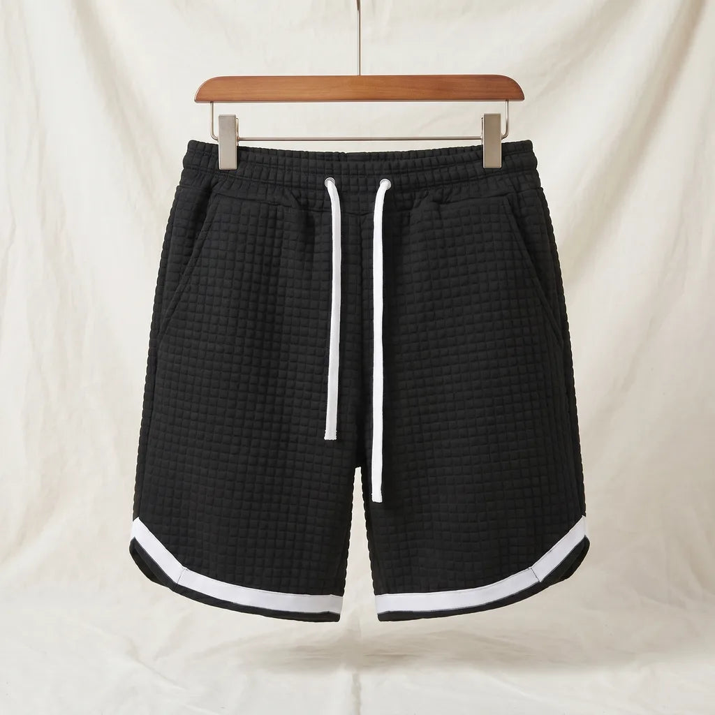Chatwin Waffle Knit Shorts - Color:Black;Size:XS