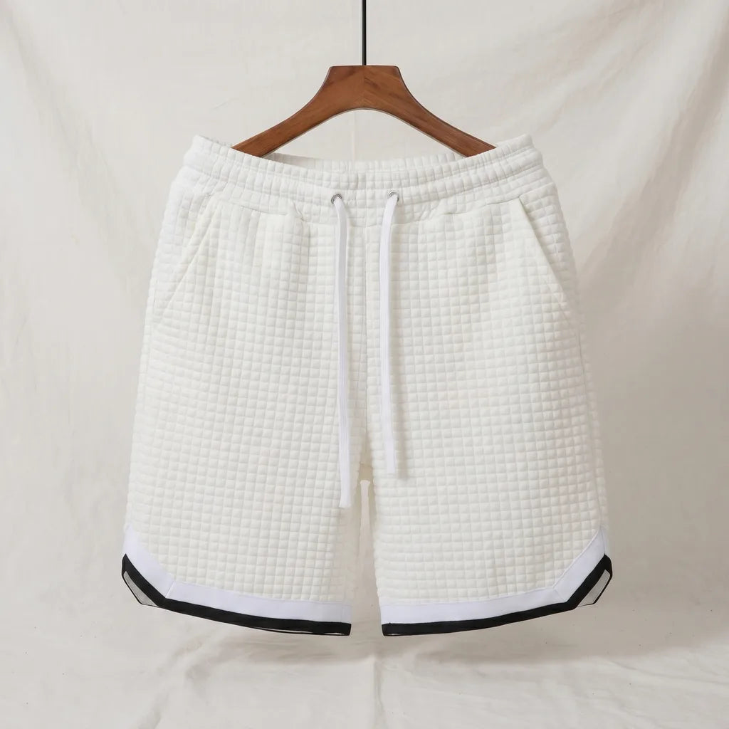 Chatwin Waffle Knit Shorts - Color:White;Size:XS