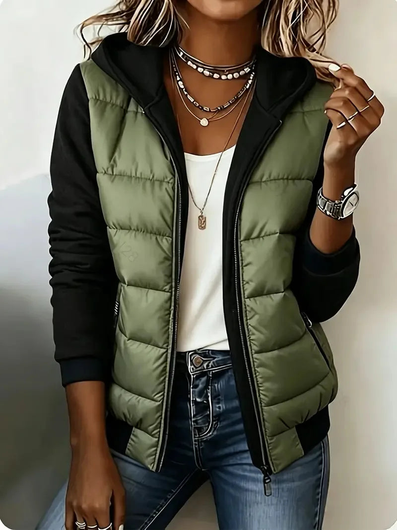 Cheney | Women's Hooded Padded Coat - Color:Grass Green;Size:XS