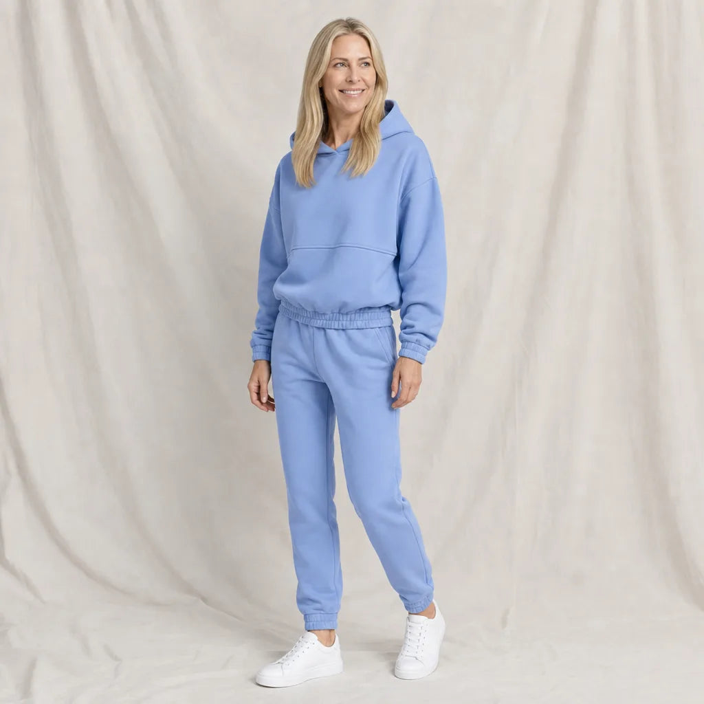 Women's Blue Aylward Fleece Sweatshirt Set