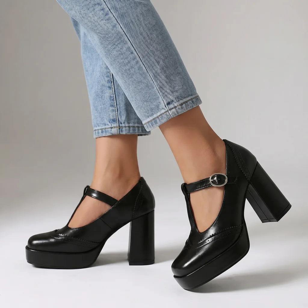 Eliza Brogue Platform Pumps