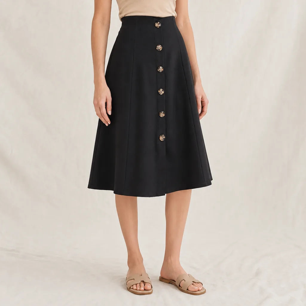 Women's Talmadge Button Midi Skirt