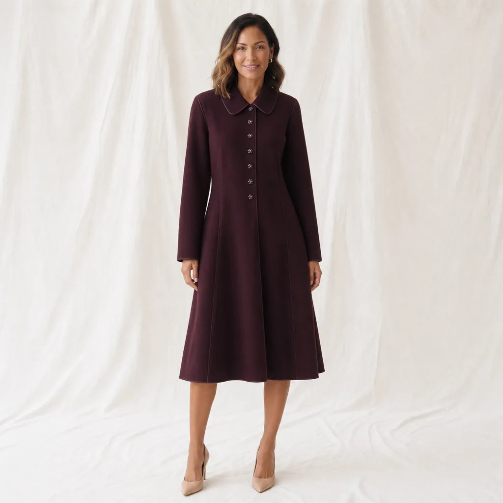Cleira Button Coat - Color:Black;Size:S