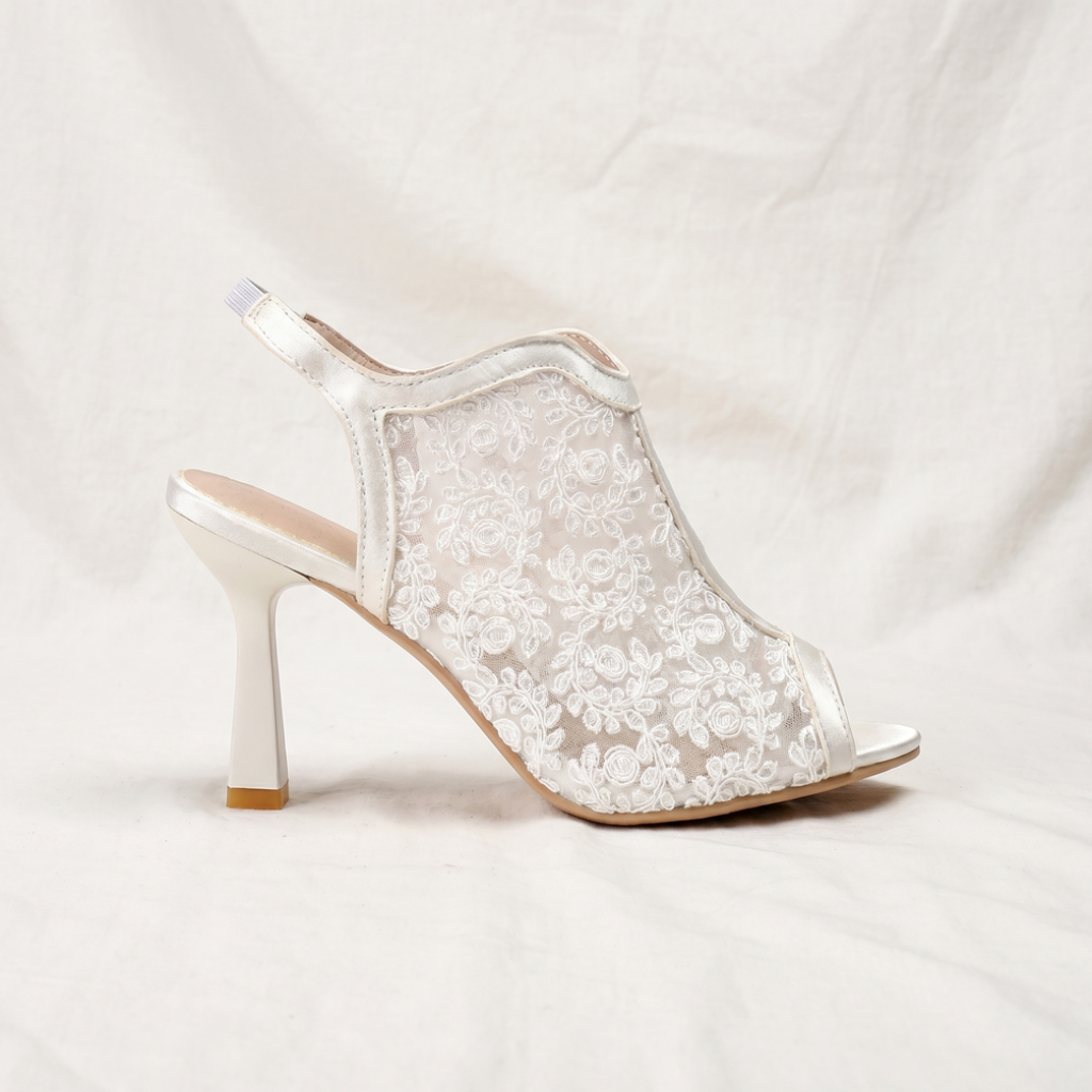 Gloria | Womens Floral Open Toe Heels