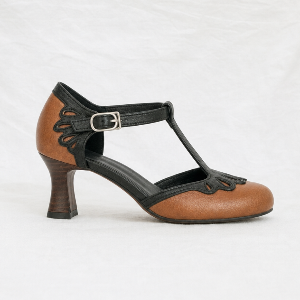 Clara | Womens T Strap Block Heels