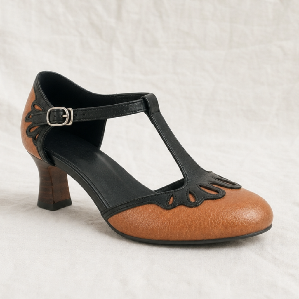 Clara | Womens T Strap Block Heels