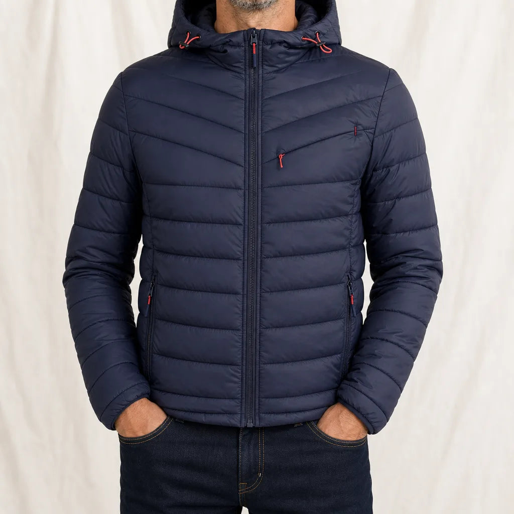 Constable Hooded Puffer Jacket - Color:Blue