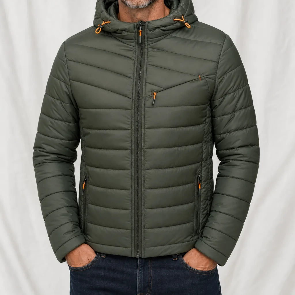 Constable Hooded Puffer Jacket - Color:Green