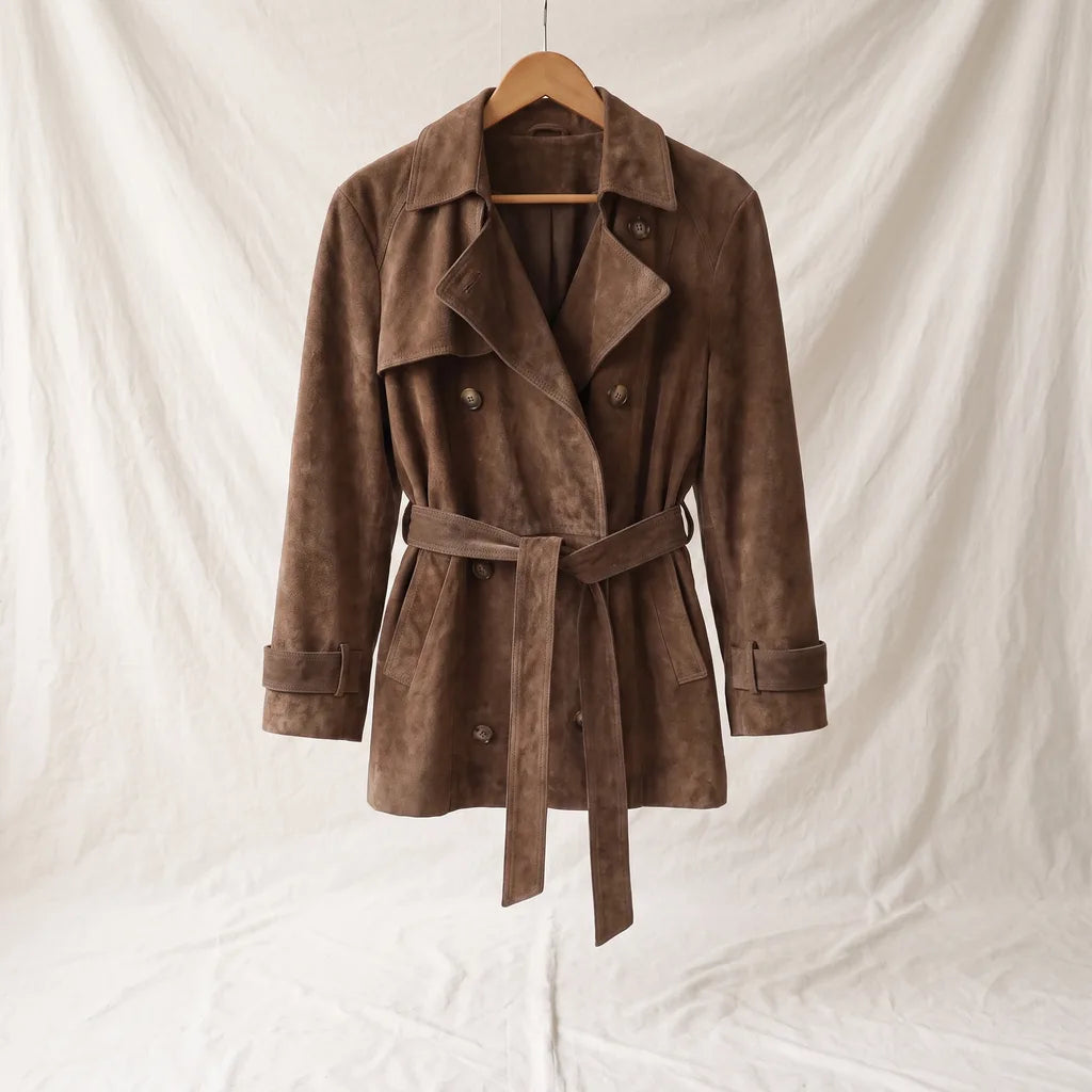 Women's Brown Brandt Belted Short Jacket