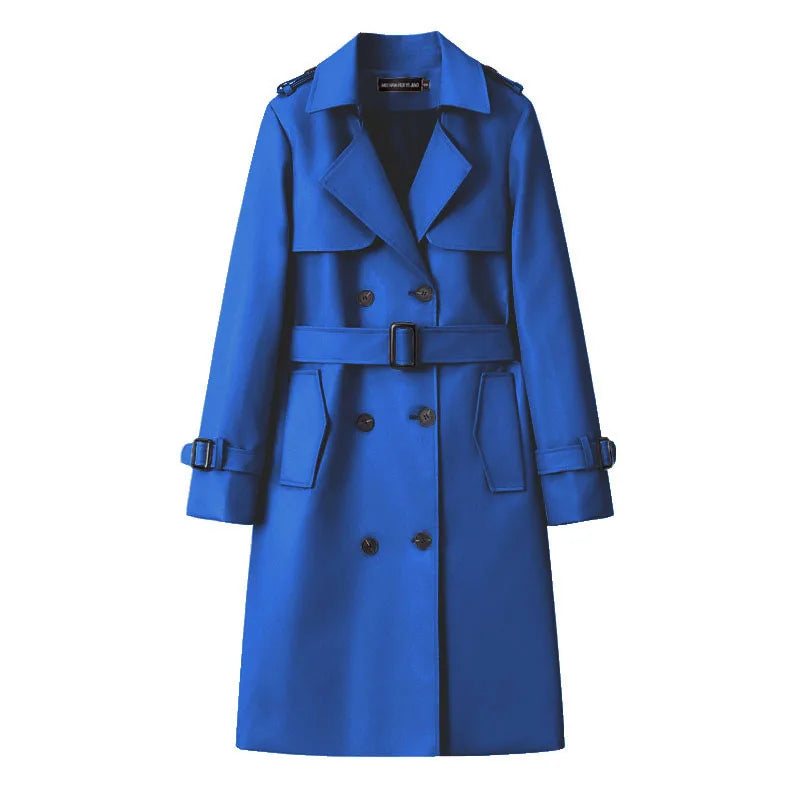 Cordelia | Women's Trench Jacket - Blue