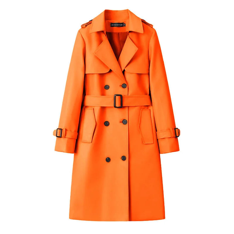 Cordelia | Women's Trench Jacket - Orange