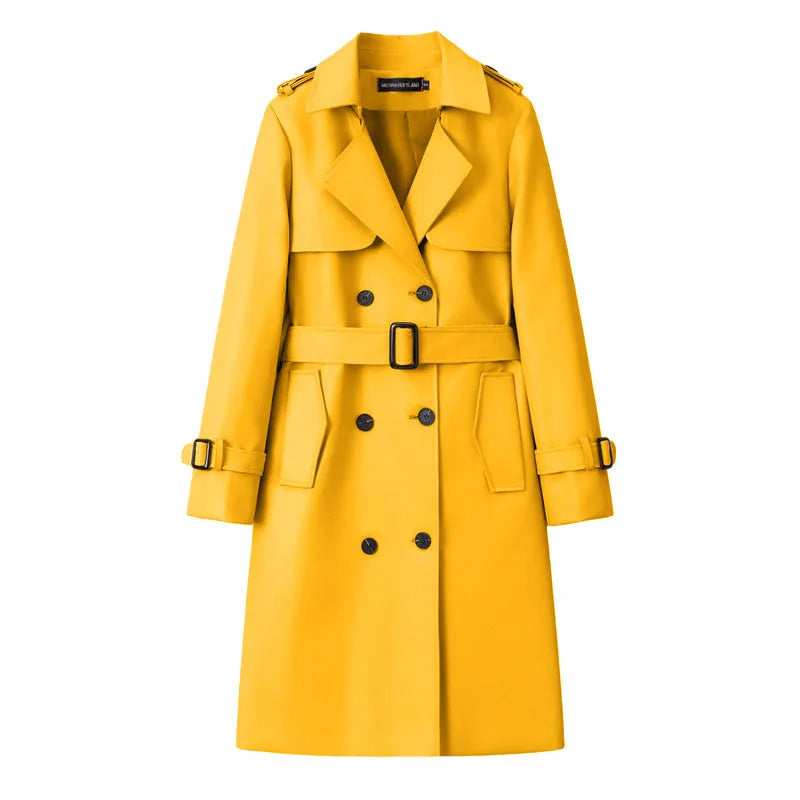 Cordelia | Women's Trench Jacket - Yellow