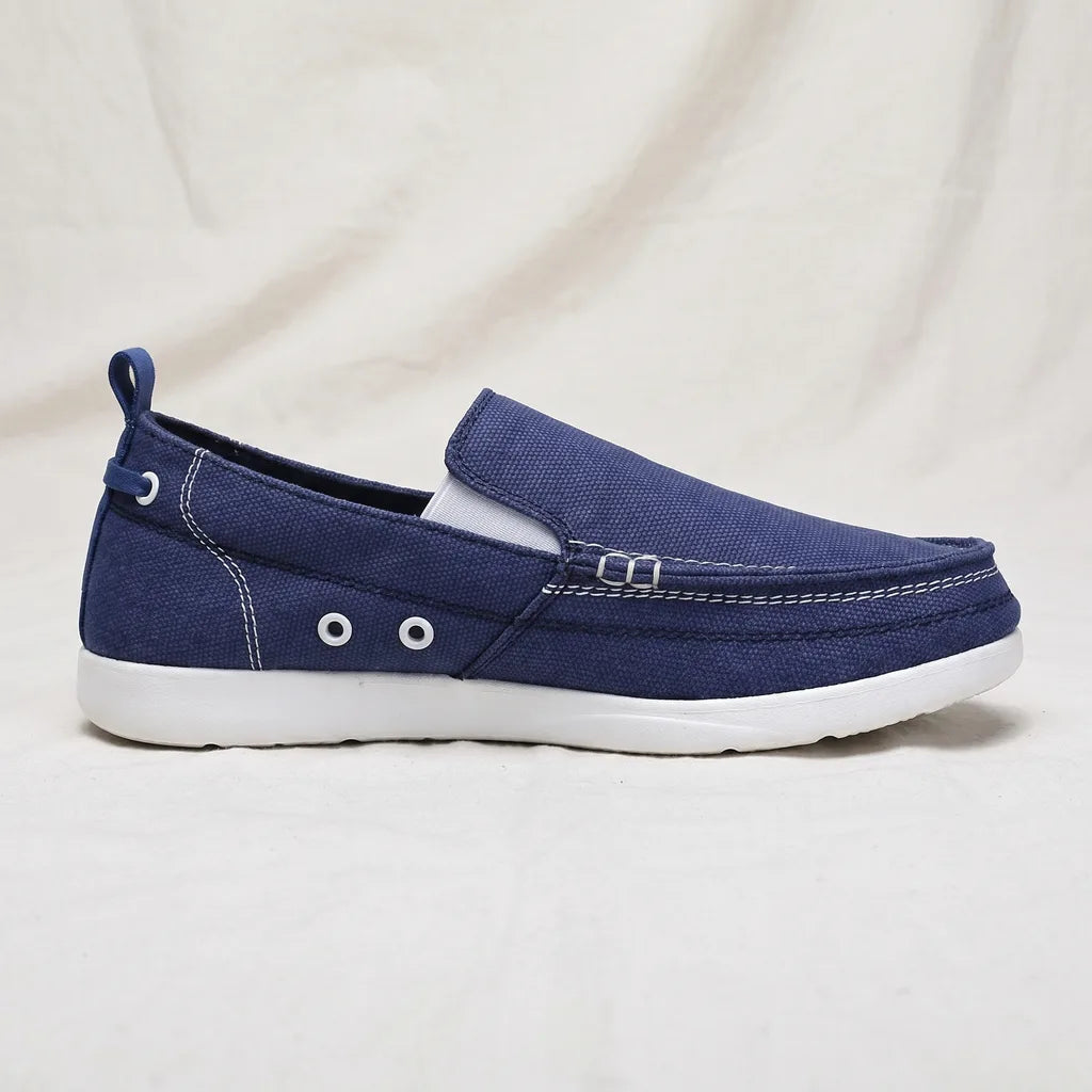 Men's Blue Corinne Canvas Slip-On Loafers