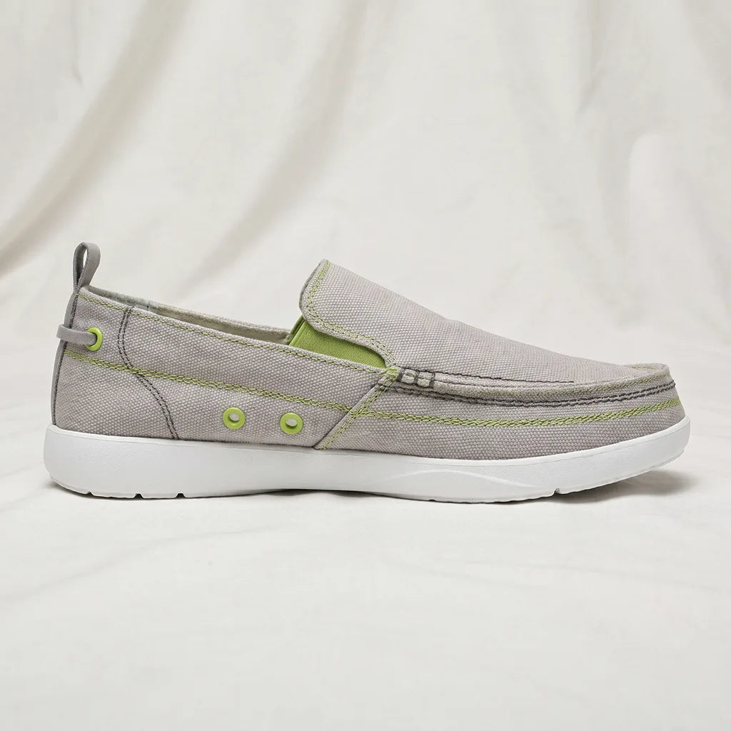 Men's Gray Corinne Canvas Slip-On Loafers