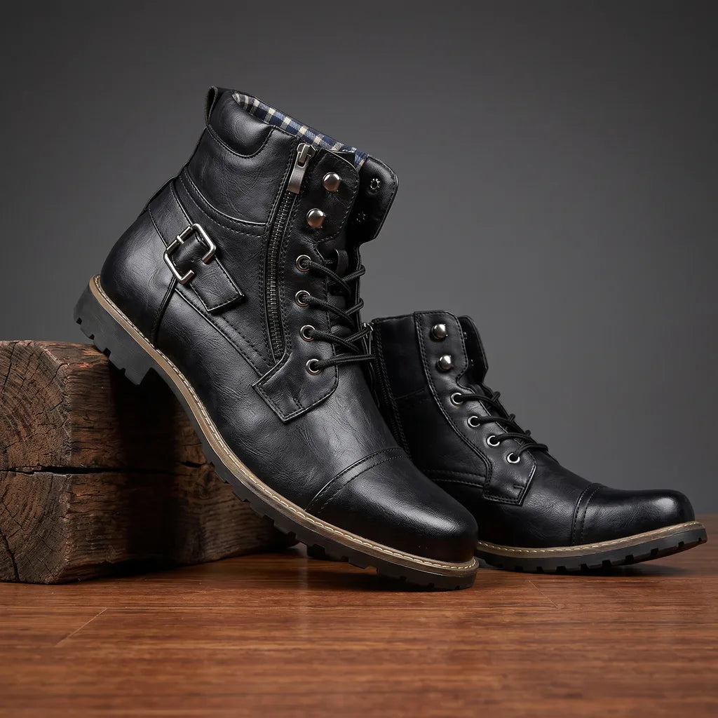 Cormac Buckle Boots - Color:Black;Size:38